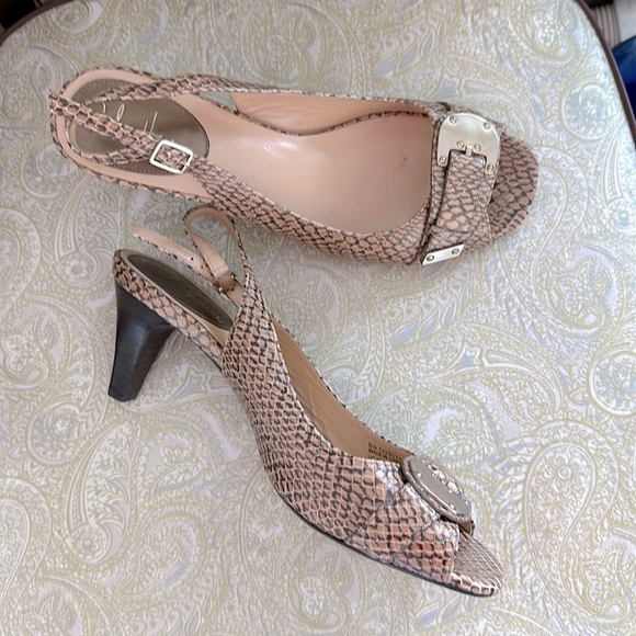 Cole Haan Snakeskin Kitten Heels 7.5 - Picture 4 of 12